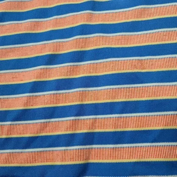 Vintage 70s vibe Blue Orange Striped Turtleneck - Picture 8 of 10